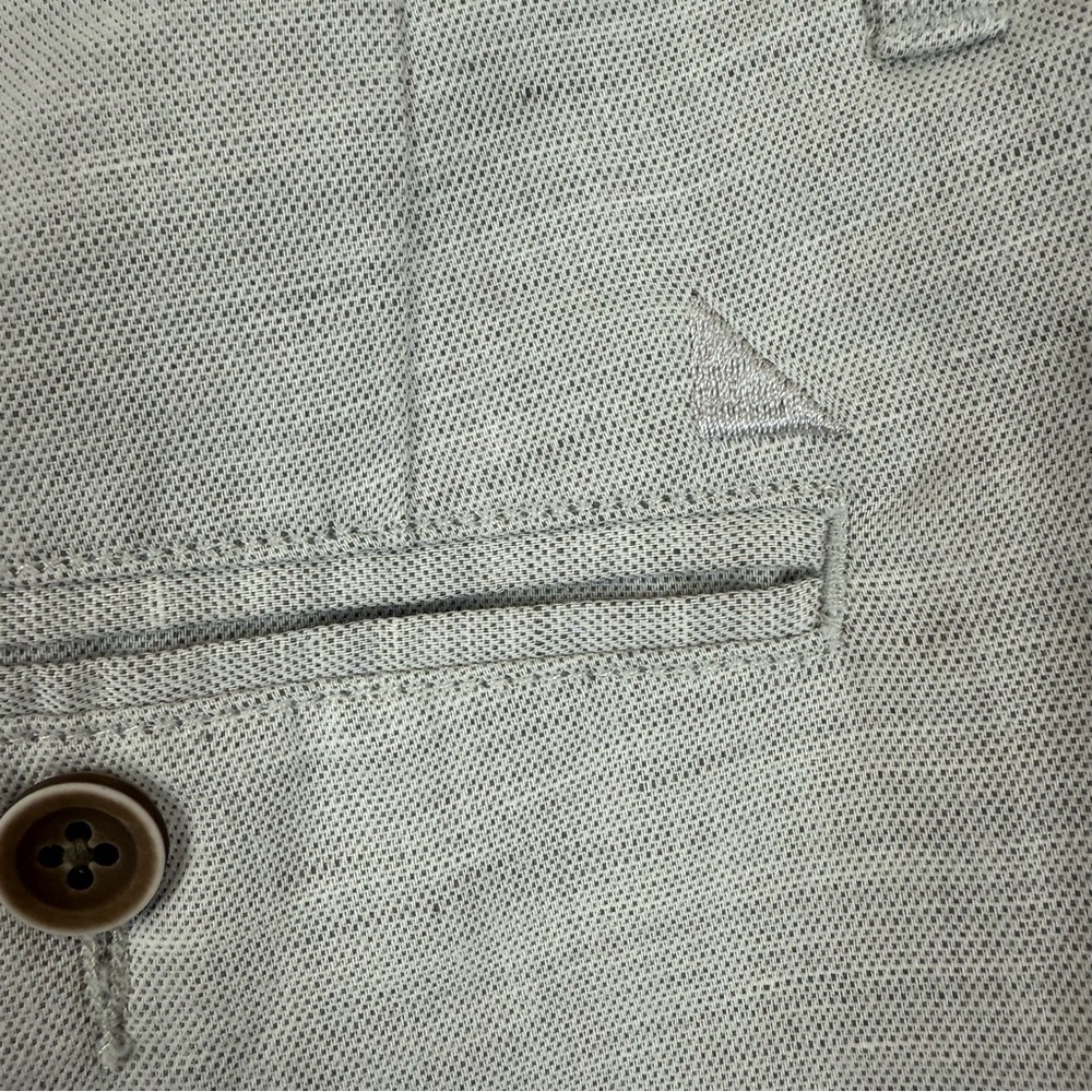 Untuckit Paumanok Linen Blend Flat Front Shorts 9” Inseam‎ Size 34 Gray Men’s - Picture 5 of 10